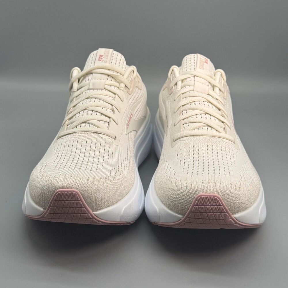 Brooks Ghost Max 2 Women's 11 Coconut Milk Gray Mesh Athletic Running Sneakers - Picture 3 of 9